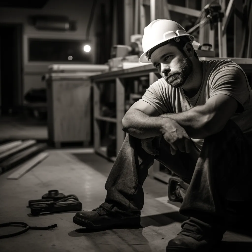 Zdjęcie przedstawiające szefa firmy remontowo-budowlanej, który zmuszony jest pracować do późna i nie ma czasu na spędzanie go z rodziną i znajomymi. Ta grafika ukazuje wyzwanie, z jakim borykają się przedsiębiorcy w branży remontowej, którzy nie osiągają życia, o którym marzyli zakładając swoje firmy. Odkryj, jak stworzyć równowagę między pracą a życiem prywatnym w swoim biznesie remontowym. Skonsultuj się z ekspertem Piotrem Pawlakiem, który pomoże Ci zorganizować swoją firmę w sposób umożliwiający cieszenie się życiem poza pracą i osiągnięcie sukcesu zarówno zawodowego, jak i osobistego.