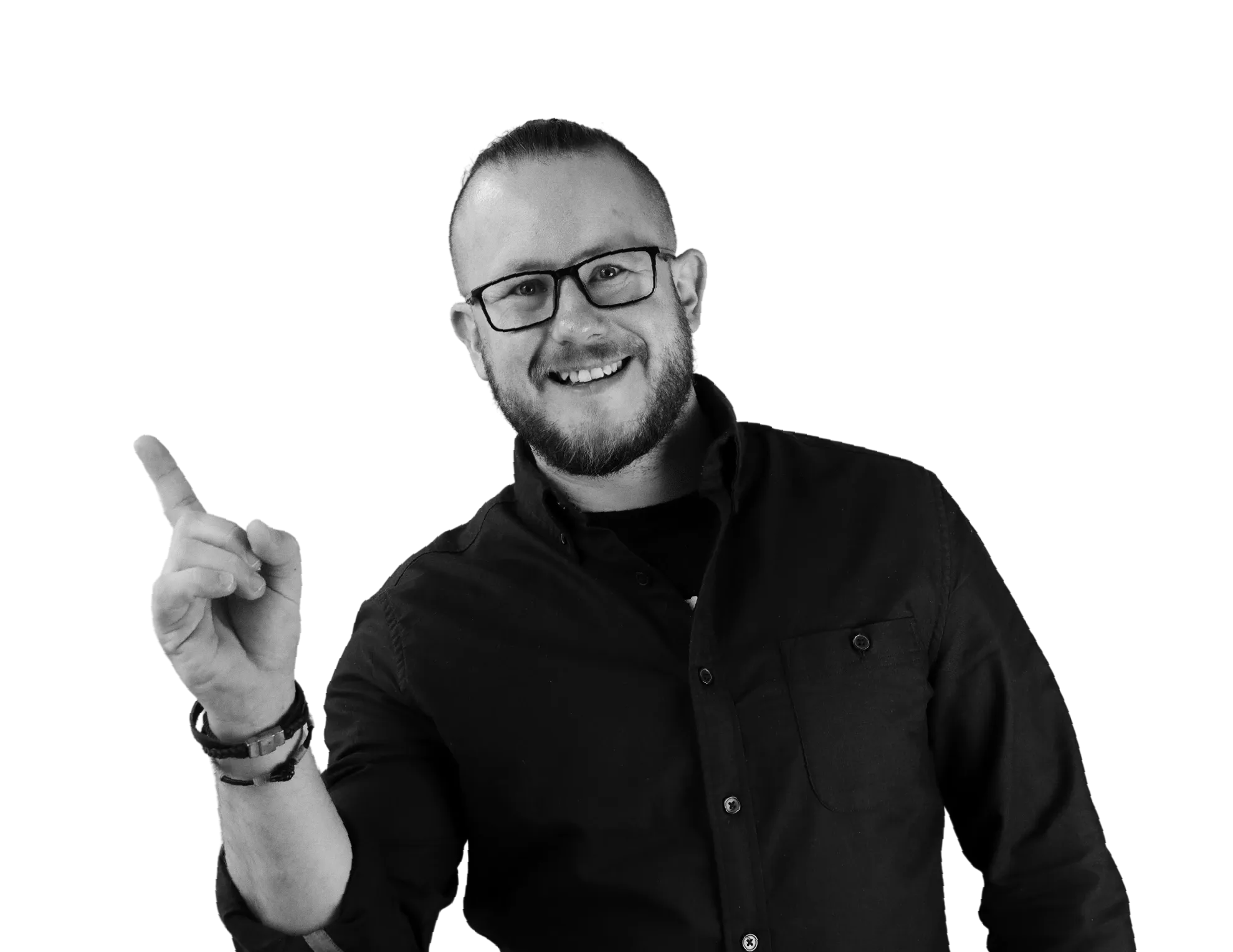 Piotr Pawlak, doświadczony konsultant dla firm remontowych, pewnie wskazuje palcem w górę, ubrany w modrą koszulę, noszący okulary i brodę. Odkryj, jak ten przedsiębiorczy specjalista od technologii może pomóc Ci usprawnić działanie Twojego biznesu i zwiększyć zyski. Dowiedz się więcej o Piotrze i jego innowacyjnych rozwiązaniach na jego kanale YouTube o nazwie 'Budowalka' oraz poprzez udział w jego kursach online.